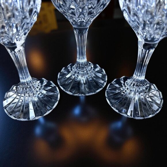 Cristal D'Arques Durand BRETAGNE Glasses 7 3/8" Goblets Stemware - Picture 6 of 6